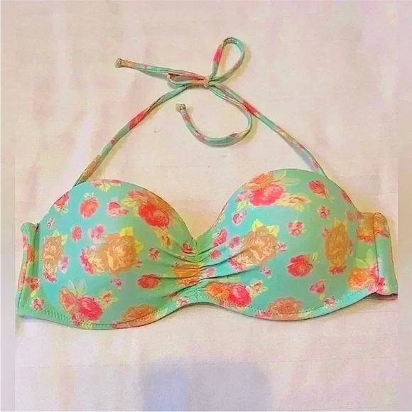 Aldo Green and Pink Retro Floral Bikini - Picture 2 of 3